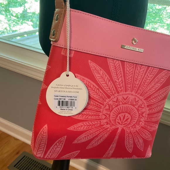 Spartina 449 Pink Floral Crossbody Bag - Picture 3 of 4